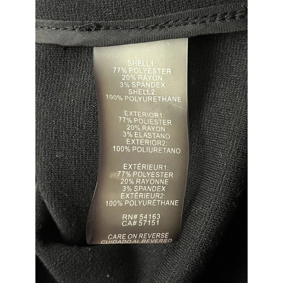 Calvin Klein Womens Black Full Zip Ponte Knit Stretch Lightweight Jacket 8P - Picture 7 of 12